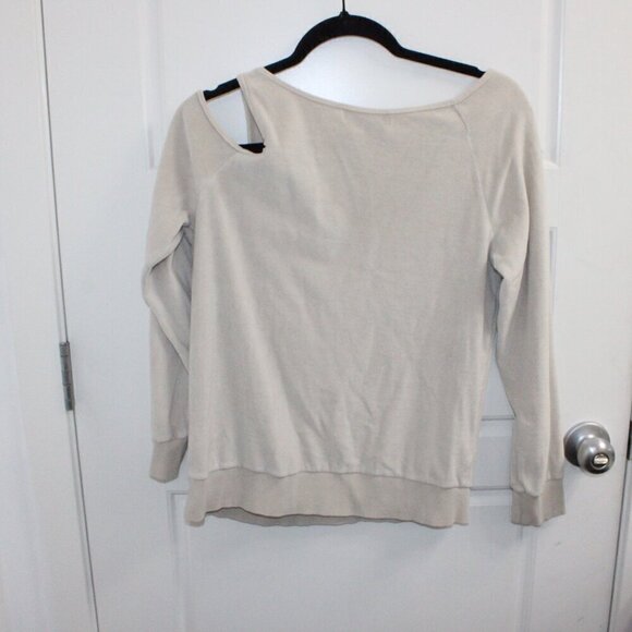 Young Fabulous & Broke Women's Size Small Jacee Velour Cold Shoulder Sweater - Picture 3 of 3
